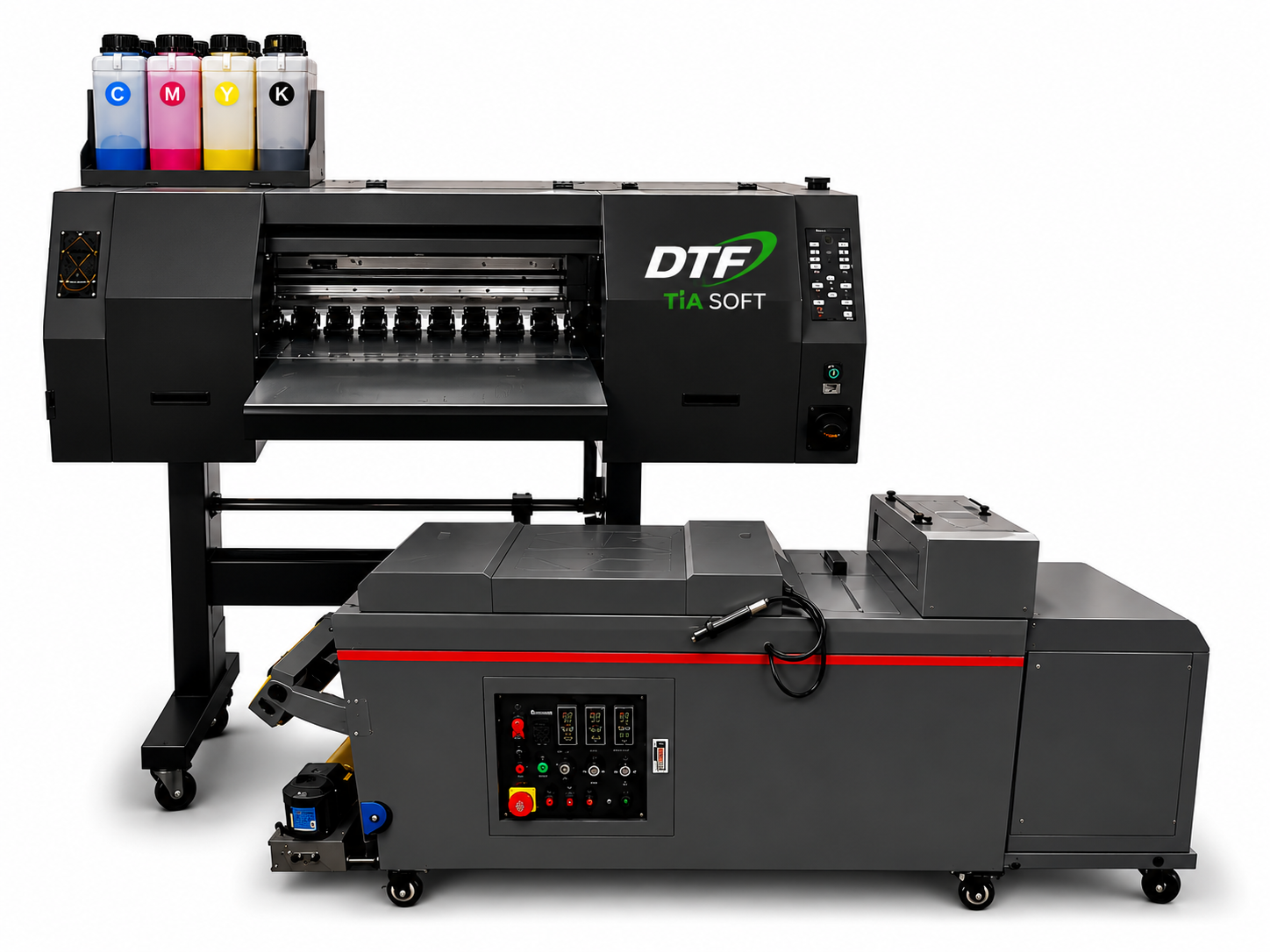 60 cm tam otomatik DTF baskı makinesi 4 adet i3200 kafa