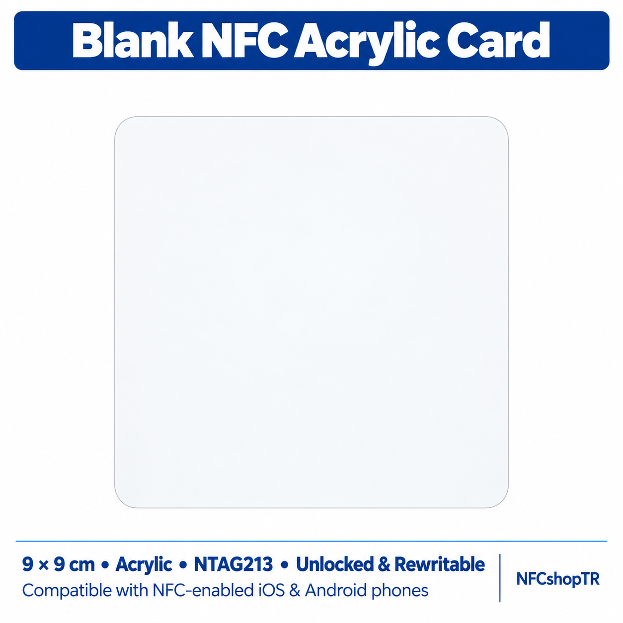 Blank Acrylic NFC Card — design 01
