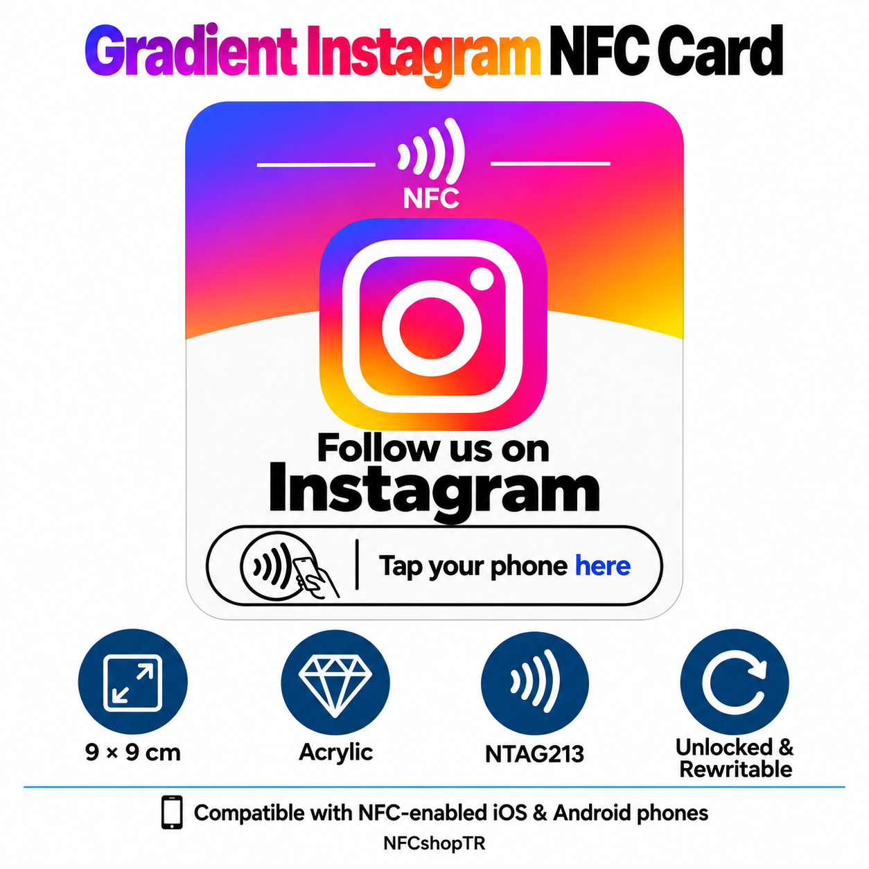 Gradient Instagram NFC Card — design 25