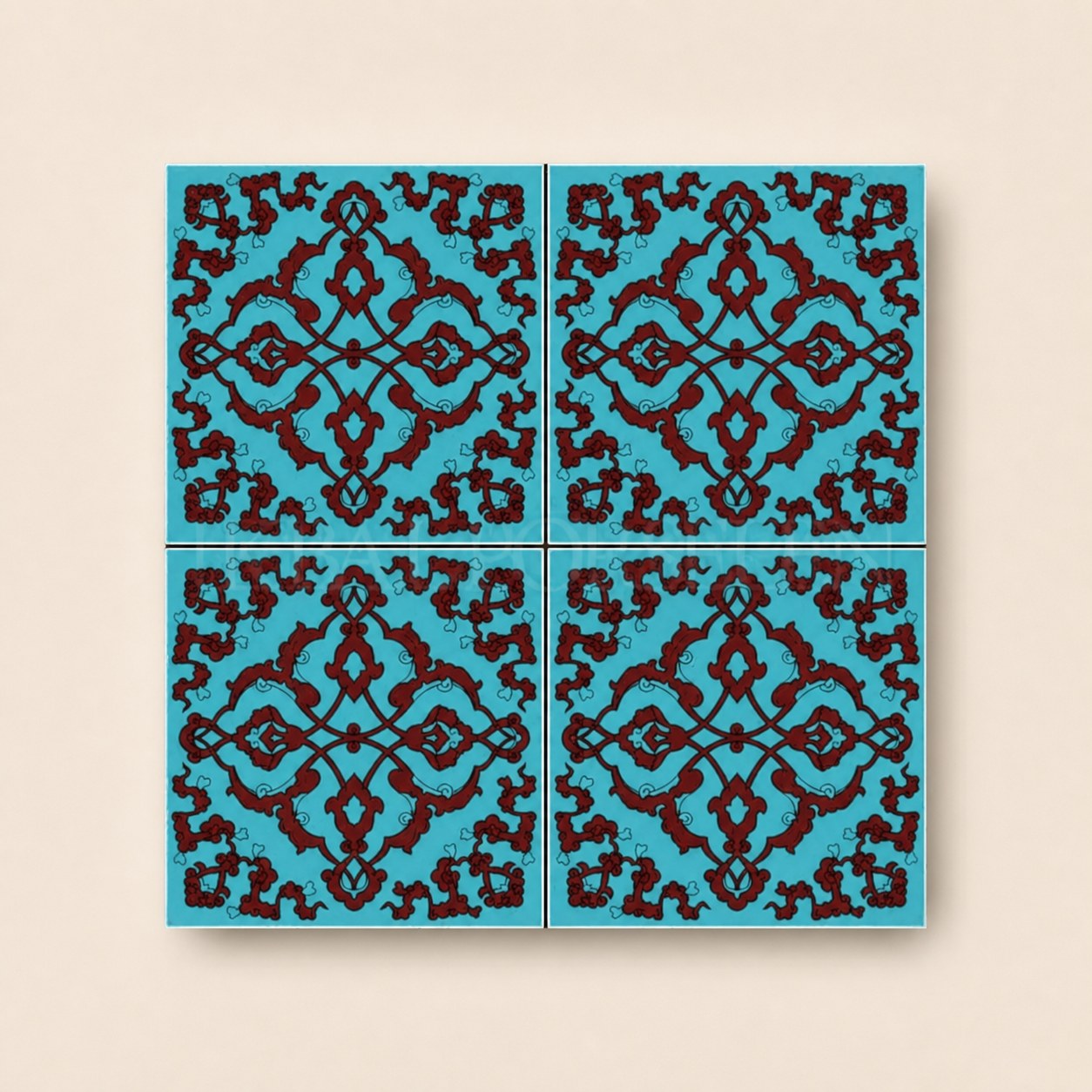Geleneksel Motifler – 20×20 cm Porselen Karo icg3
