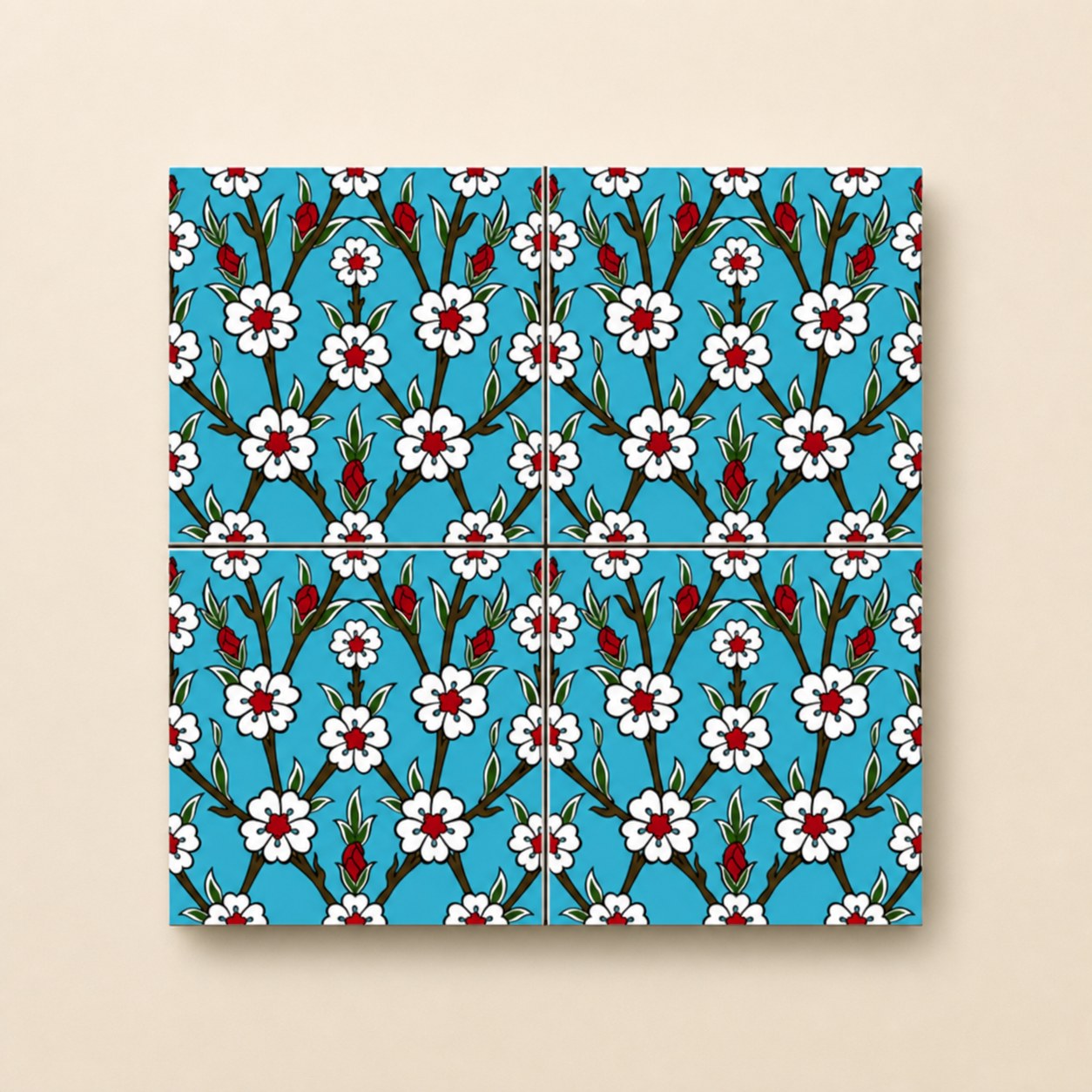 Geleneksel Motifler – 20×20 cm Porselen Karo icg8