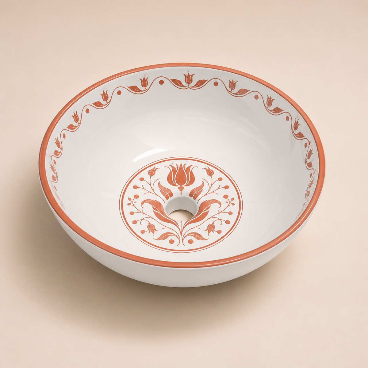 Tezgahüstü Lavabo – El Yapımı Desenli Seramik Lavabo – sink15