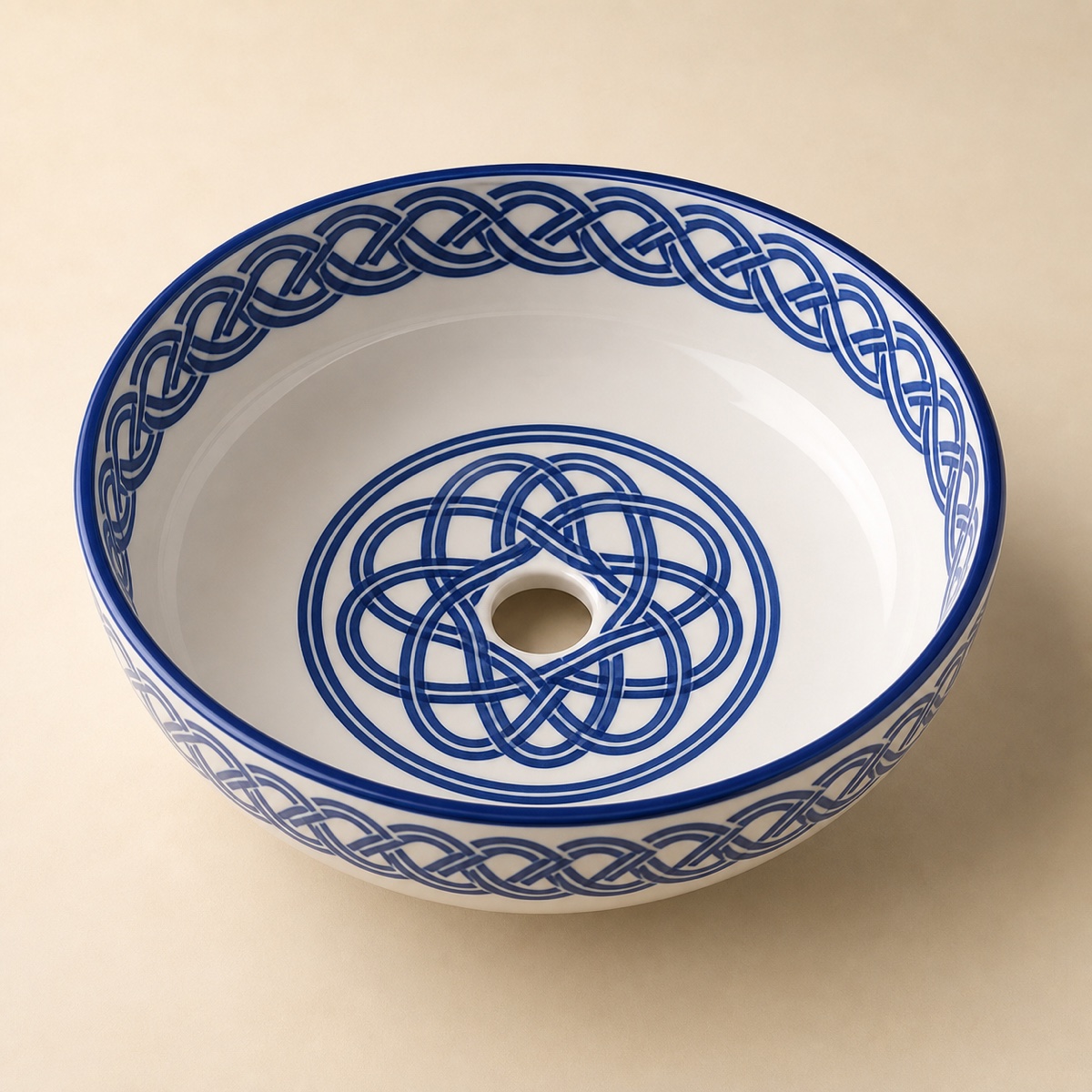 Tezgahüstü Lavabo – El Yapımı Desenli Seramik Lavabo – sink31
