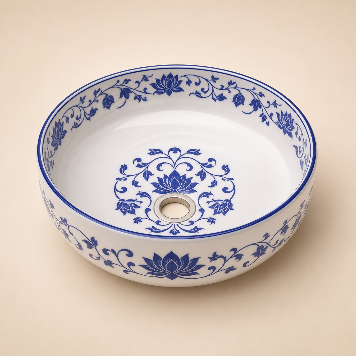 Tezgahüstü Lavabo – El Yapımı Desenli Seramik Lavabo – sink53