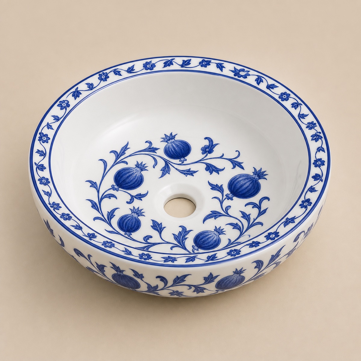 Tezgahüstü Lavabo – El Yapımı Desenli Seramik Lavabo – sink62