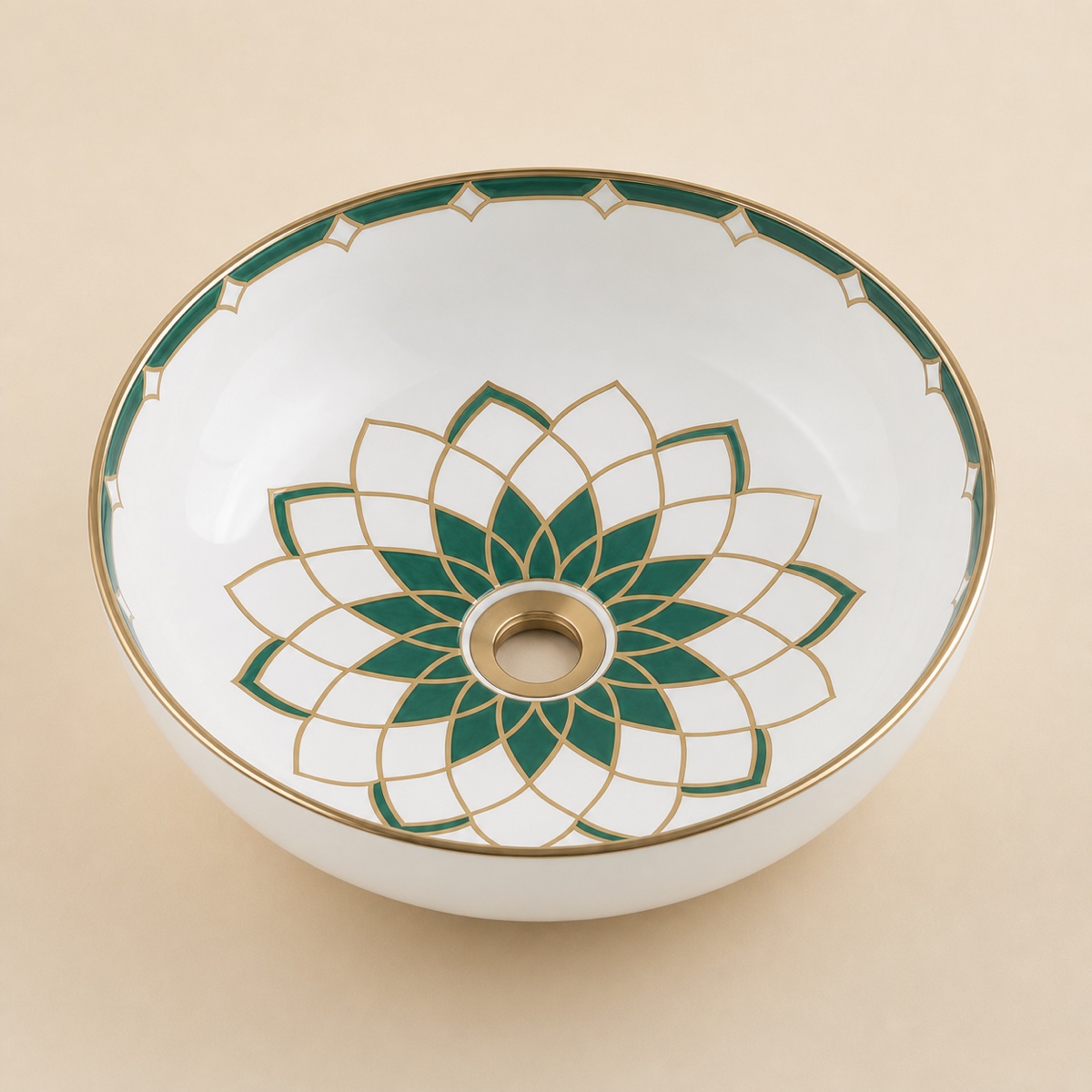 Tezgahüstü Lavabo – El Yapımı Desenli Seramik Lavabo – sink63