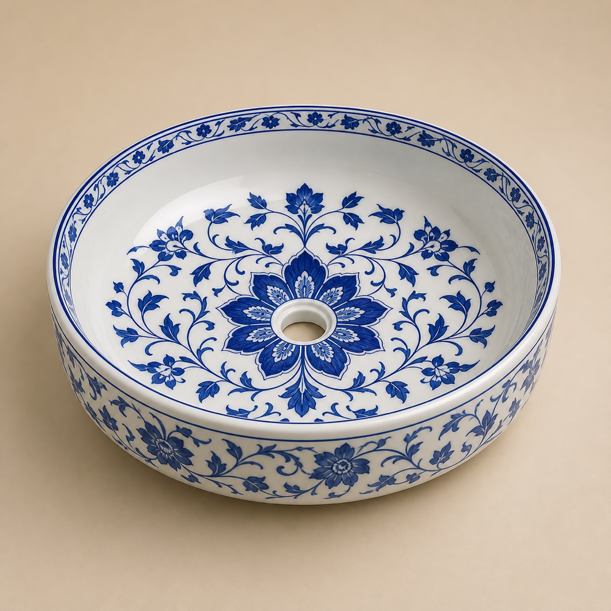 Desenli Lavabo – El Yapımı Desenli Seramik Lavabo – sink55