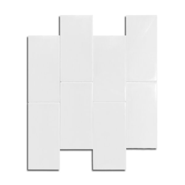 7,5×15 cm Seramik Karo – Beyaz – igc851