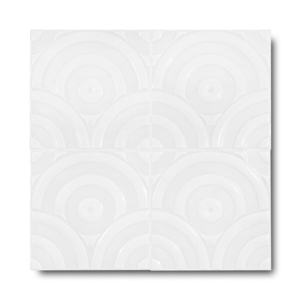 20×20 cm Circle Seramik Karo – Beyaz – igc311