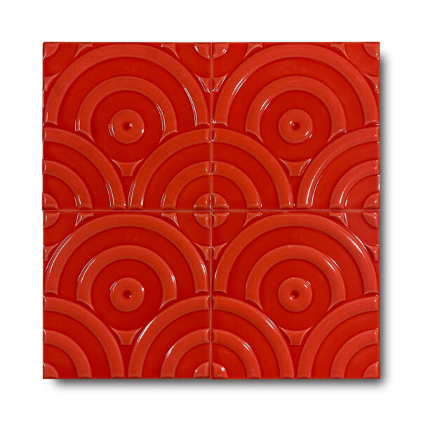 20×20 cm Circle Seramik Karo – Kırmızı – igc317