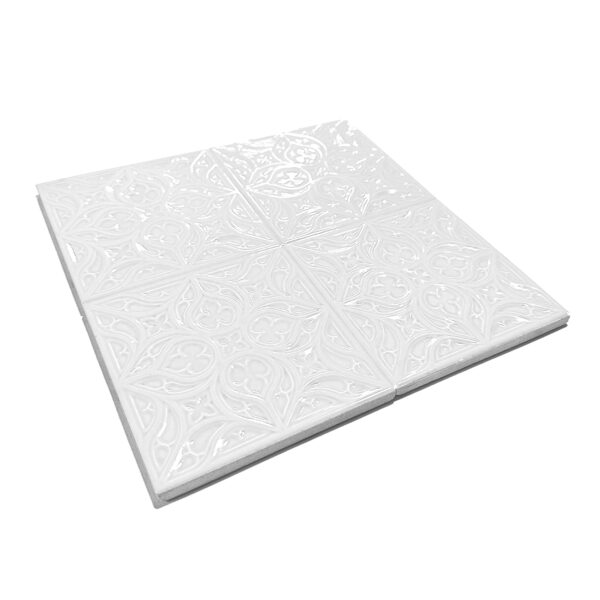 12×12 cm Flower Seramik Karo – Beyaz – igc151