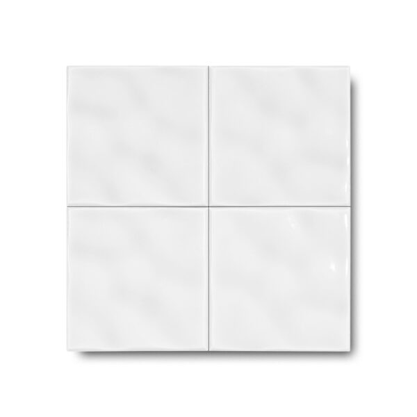12×12 cm Dalga Seramik Karo – Beyaz – igc131