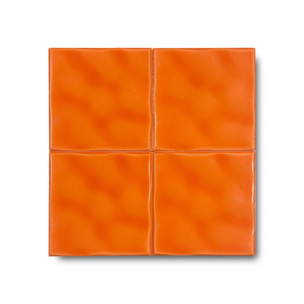 12×12 cm Dalga Seramik Karo – Turuncu – igc136