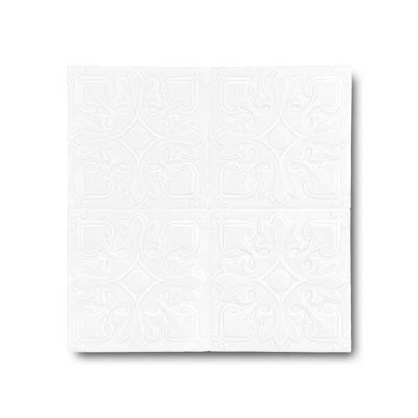 12×12 cm Yonca Seramik Karo – Beyaz – igc121