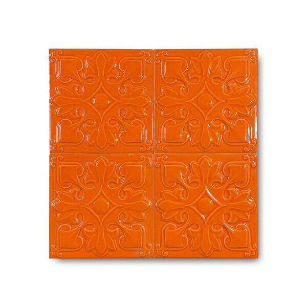12×12 cm Yonca Seramik Karo – Turuncu – igc126