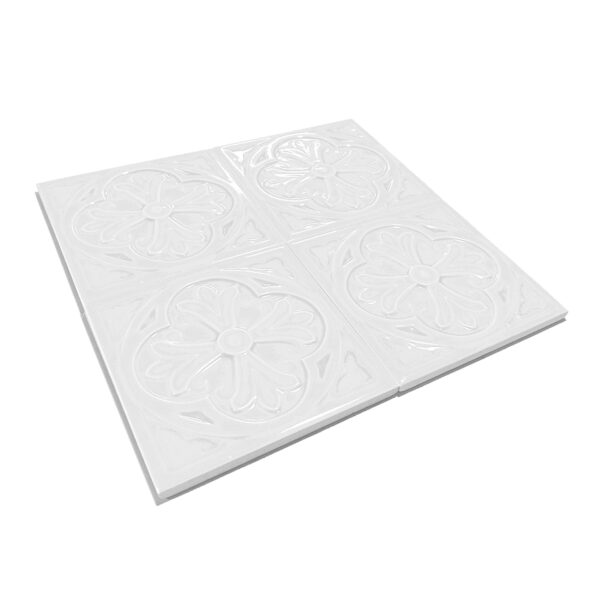 12×12 cm Zambak Seramik Karo – Beyaz – igc111