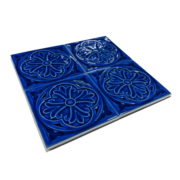 12×12 cm Zambak Seramik Karo – Kobalt – igc115