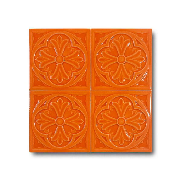 12×12 cm Zambak Seramik Karo – Turuncu – igc116