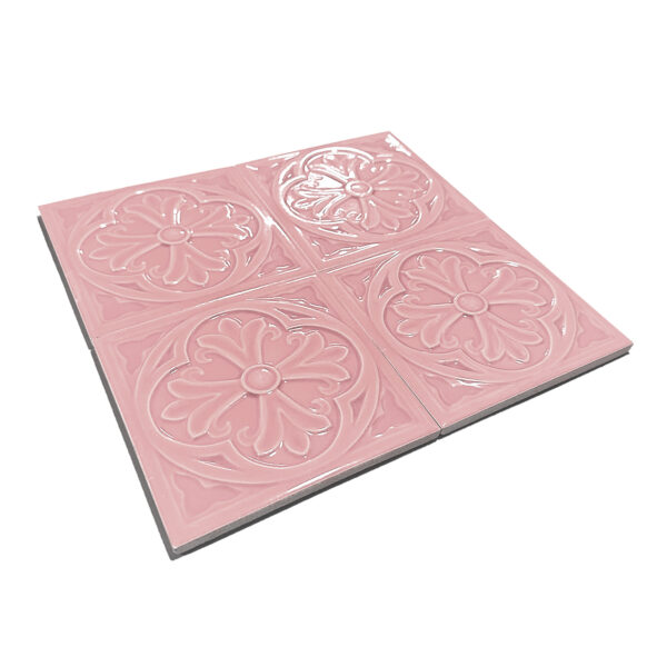 12×12 cm Zambak Seramik Karo – Pembe – igc118