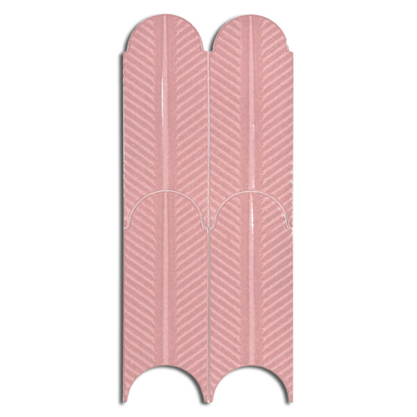 10×25 cm Leaf Seramik Karo – Pembe – igc688