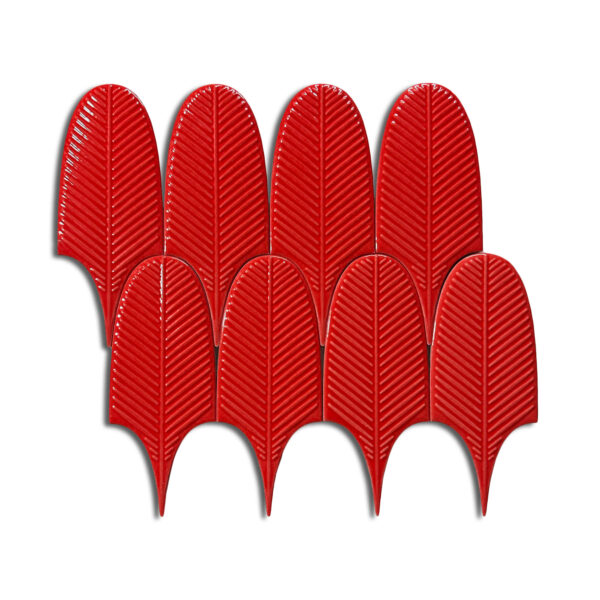 8×20 cm Leaf Seramik Karo – Kırmızı – igc647