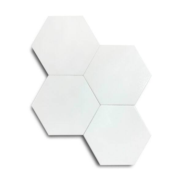 15×17 cm Altıgen Seramik Karo – Beyaz – igc501