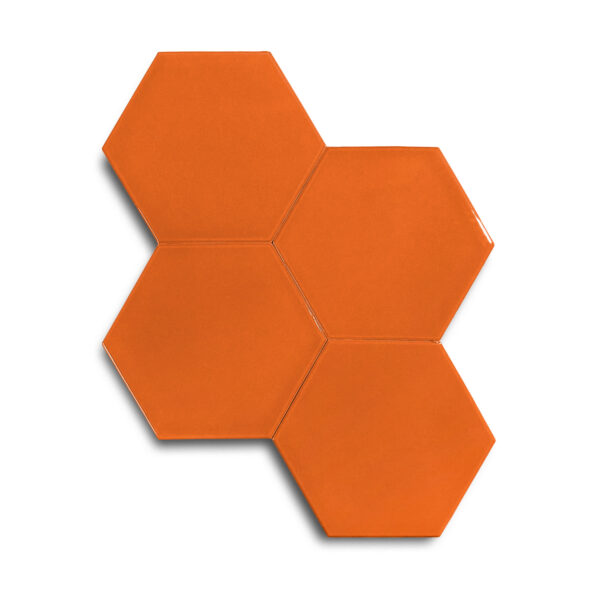 15×17 cm Altıgen Seramik Karo – Turuncu – igc506