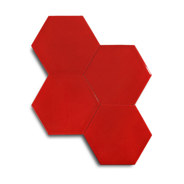 15×17 cm Altıgen Seramik Karo – Kırmızı – igc507