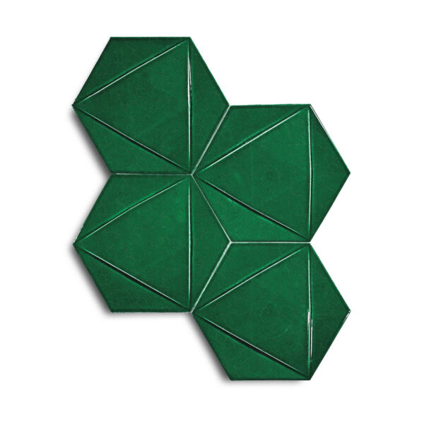 15×17 cm Triangle Seramik Karo – Zümrüt – igc522