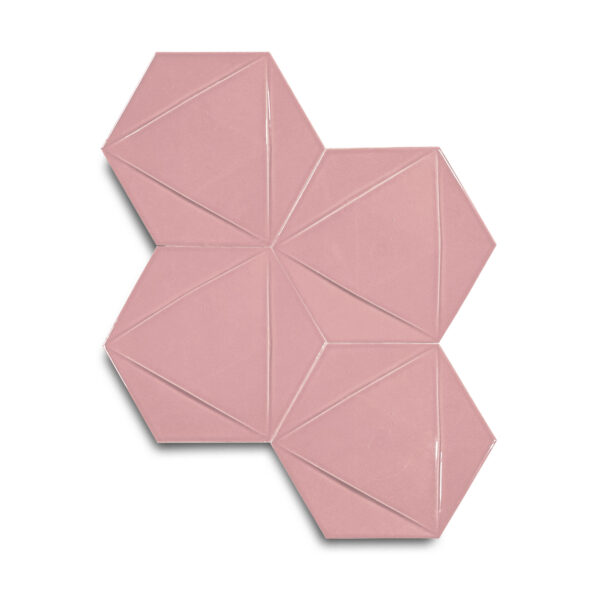 15×17 cm Triangle Seramik Karo – Pembe – igc528