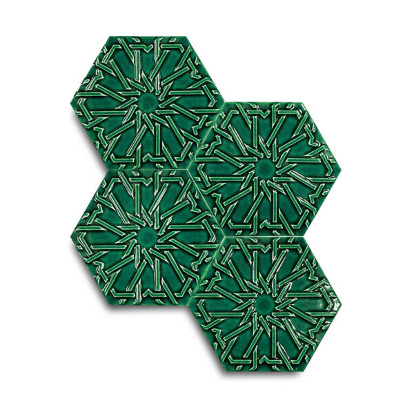 15×17 cm Selcuklu Seramik Karo – Zümrüt – igc542