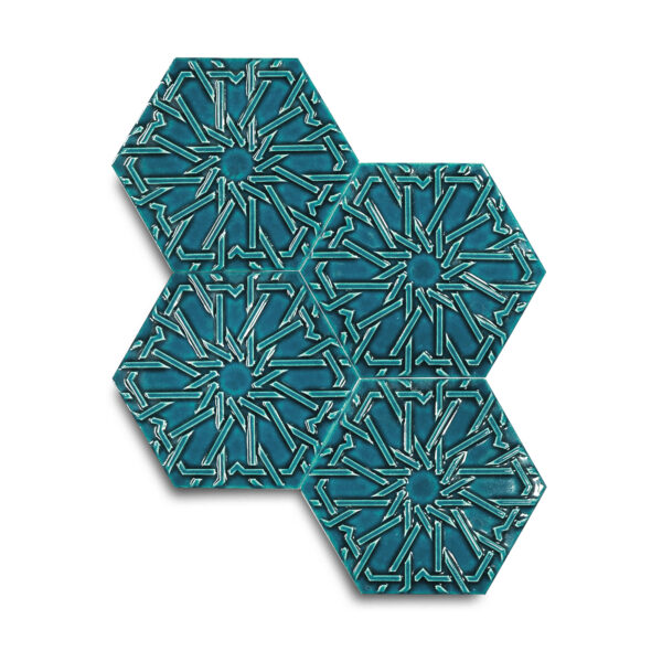 15×17 cm Selcuklu Seramik Karo – Turkuaz – igc543