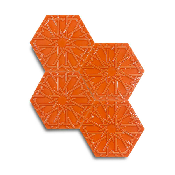 15×17 cm Selcuklu Seramik Karo – Turuncu – igc546