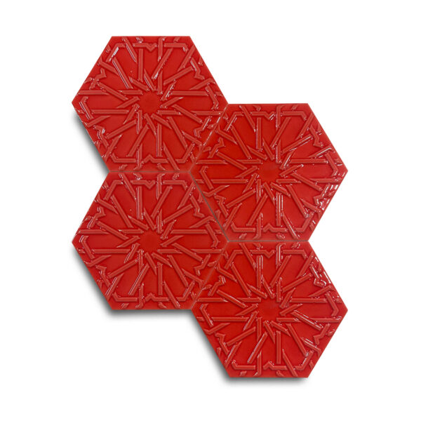 15×17 cm Selcuklu Seramik Karo – Kırmızı – igc547