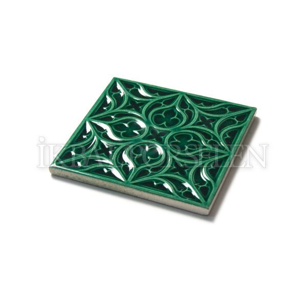 12×12 cm Flower Seramik Karo – Zümrüt- igc152