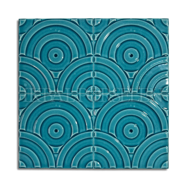 20×20 cm Circle Seramik Karo – Turkuaz – igc313