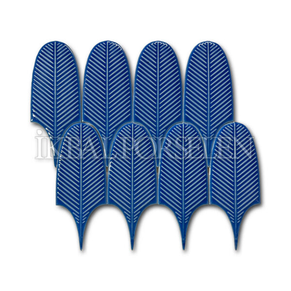 8×20 cm Leaf Seramik Karo – Gökmavi – igc644