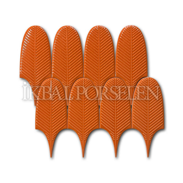 8×20 cm Leaf Seramik Karo – Turuncu – igc646