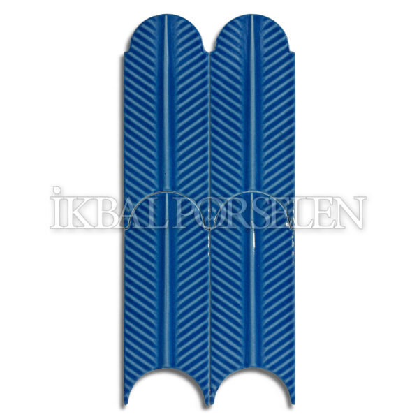 10×25 cm Leaf Seramik Karo – Gökmavi – igc684