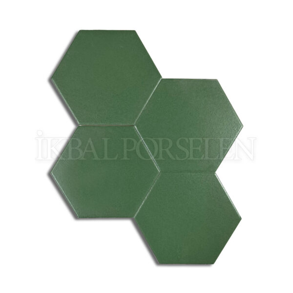 15×17 cm Altıgen Seramik Karo – Mat Yeşil – igc501-mat3