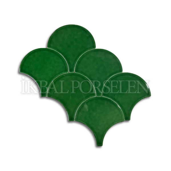 17×17 cm Balık Pulu Seramik Karo – Zümrüt – igc802
