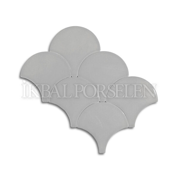 17×17 cm Balık Pulu Seramik Karo – Gri – igc801-3