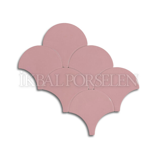 17×17 cm Balık Pulu Seramik Karo – Pembe – igc808