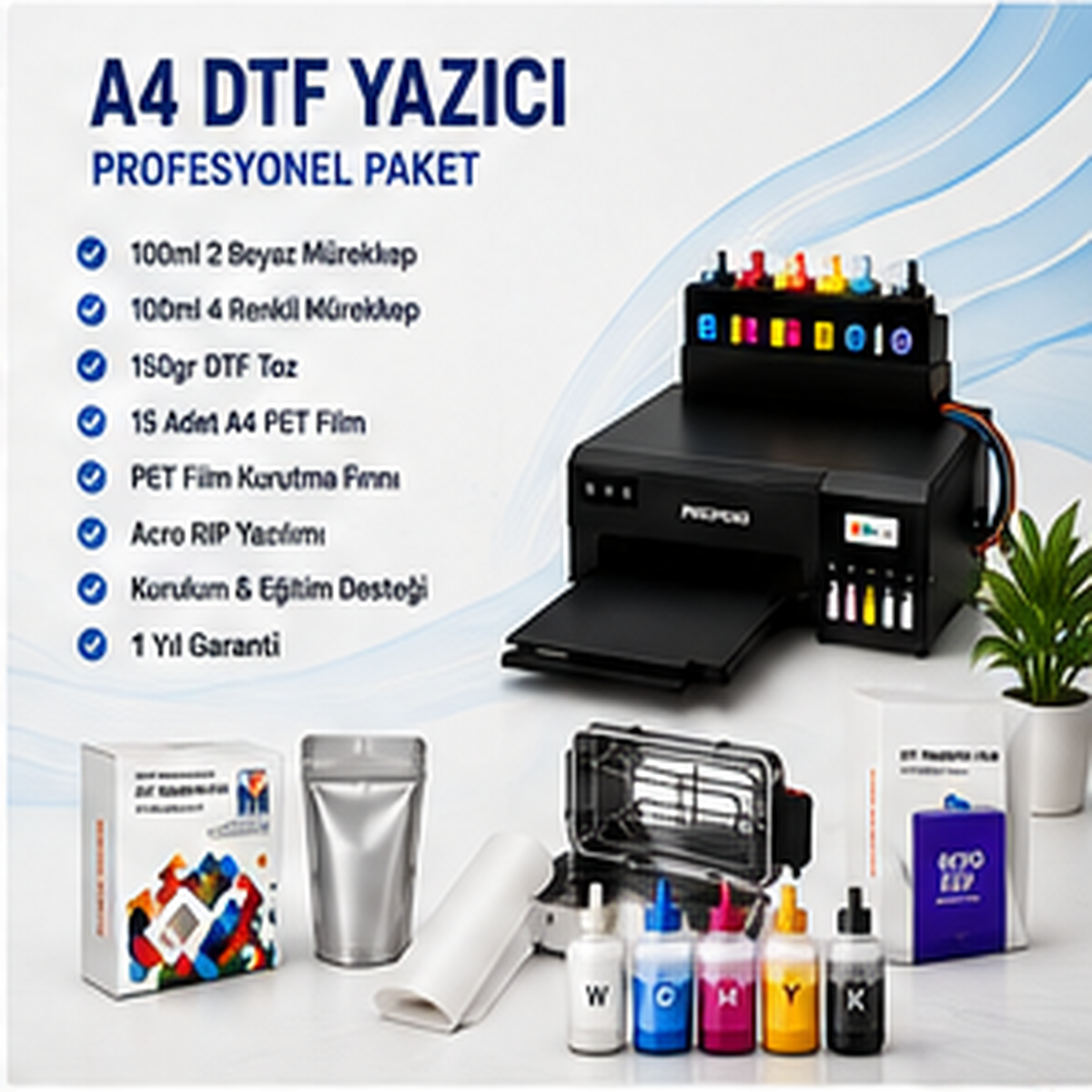 A4 DTF Tişört ve Tekstil Baskı Makinesi Acro RIP