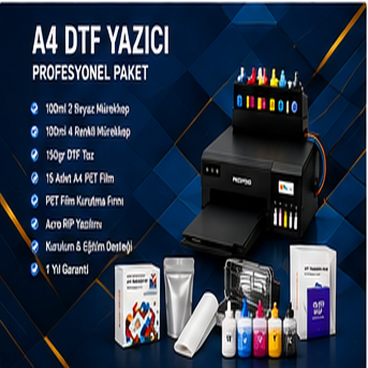 A4 DTF Transfer Yazıcı Profesyonel İş Kurma Paketi