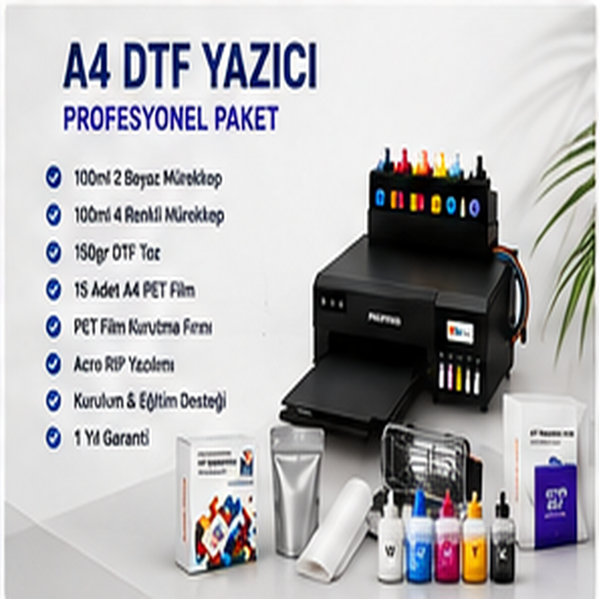 Tişört Baskı İçin A4 DTF Makinesi Komple Başlangıç Seti
