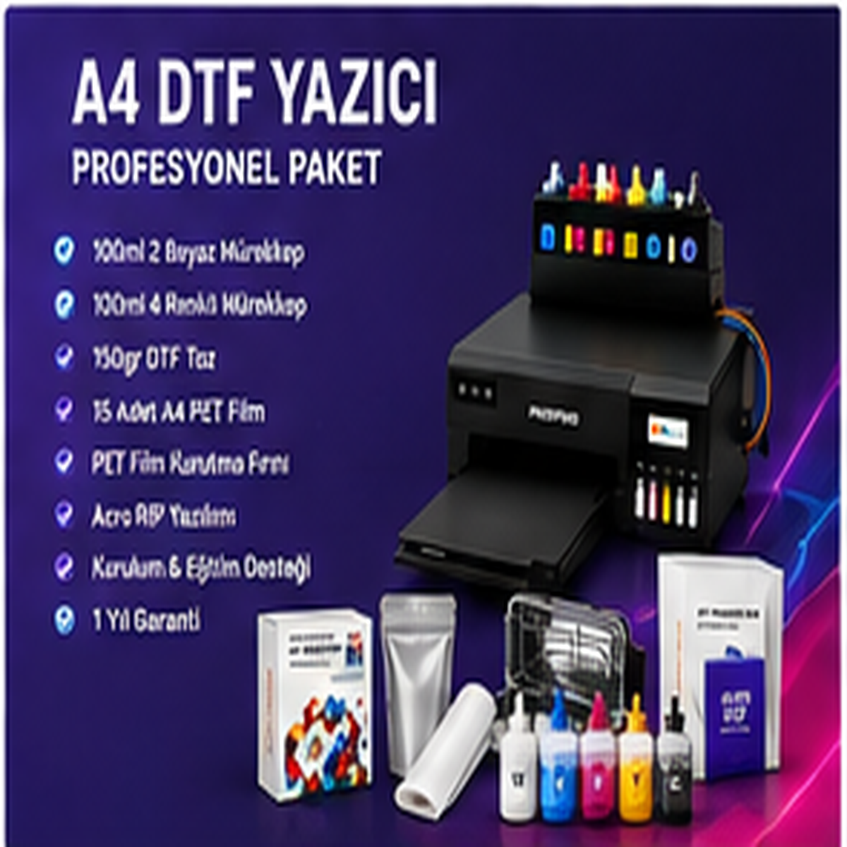 Epson A4 DTF Baskı Makinesi Teknik Destek ve Eğitimli