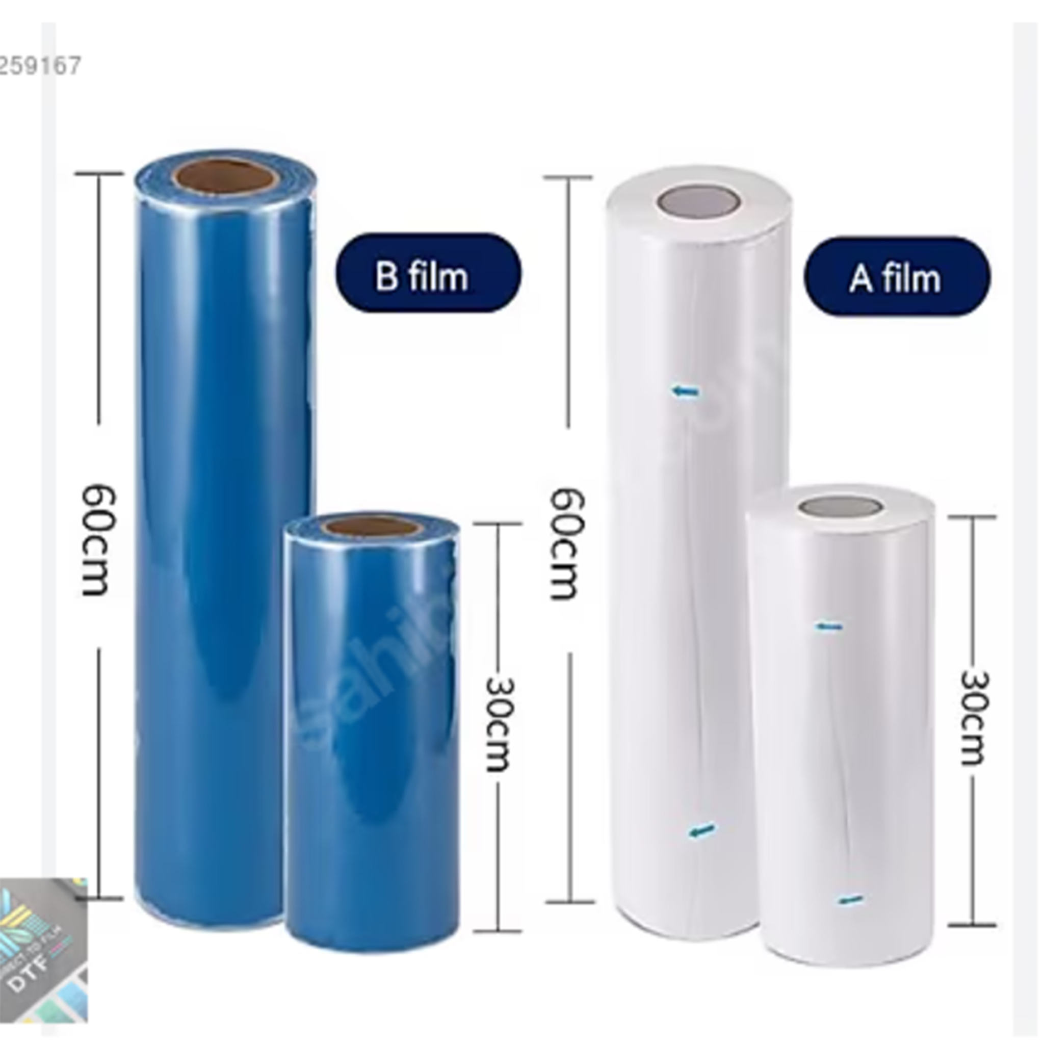 UV DTF A ve B Film 30 cm Soğuk Baskı Transfer Filmi 30x100m